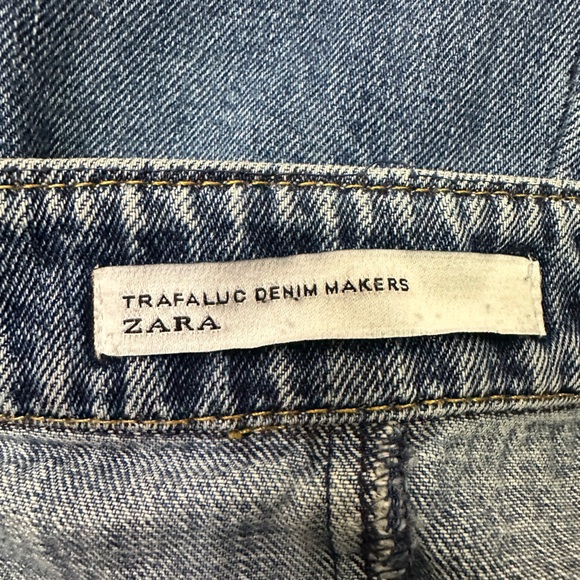 Zara women’s zipper front denim skirt size small - Picture 4 of 6